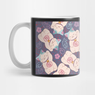 Lucky Neko on Purple Mug